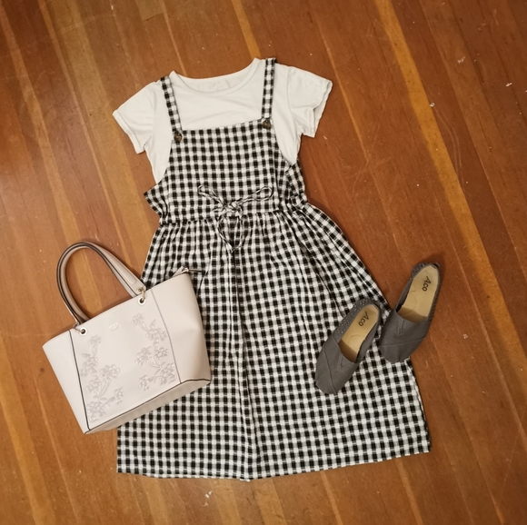 🖤 BLACK ¦ GINGHAM DRESS